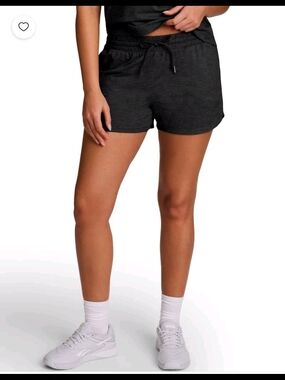 Reebok Charcoal Black Athletic Drawstring Shorts